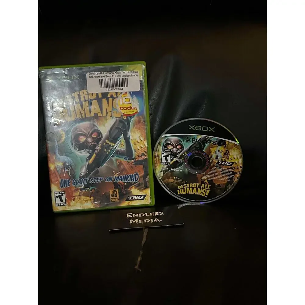 Destroy All Humans Microsoft Xbox Item and Box Video Game